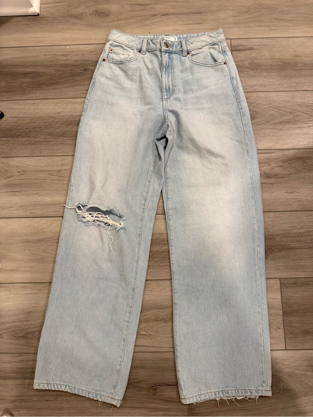 Garage Light Wash High-Rise Wide Leg